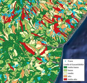 Carta di suscettibilità da frana